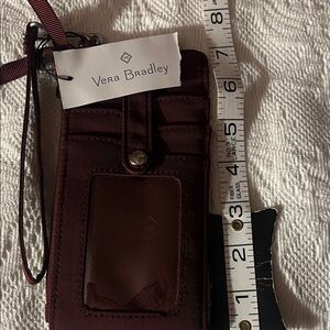 NWT! Vera Bradley Deep Burgundy Ultimate Card Case Wristlet